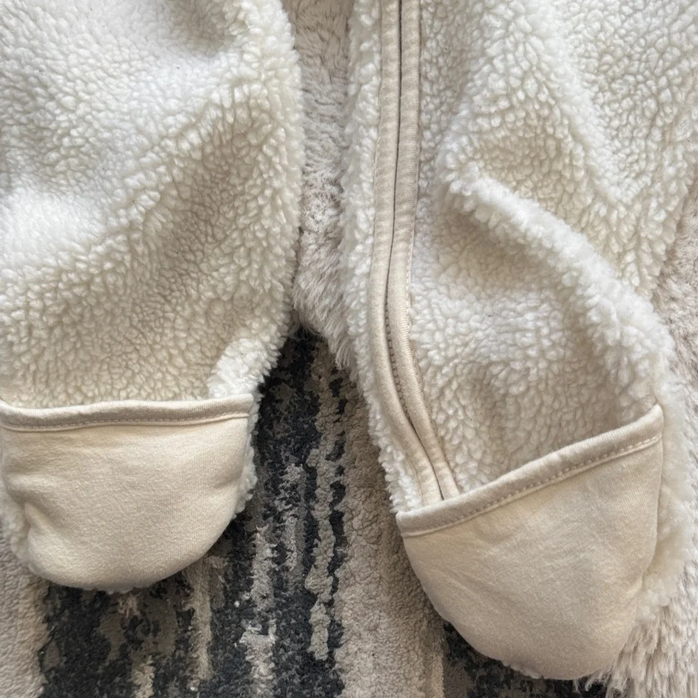 GAP 18-24mos Cream Sherpa Baby Hoodie with Ears